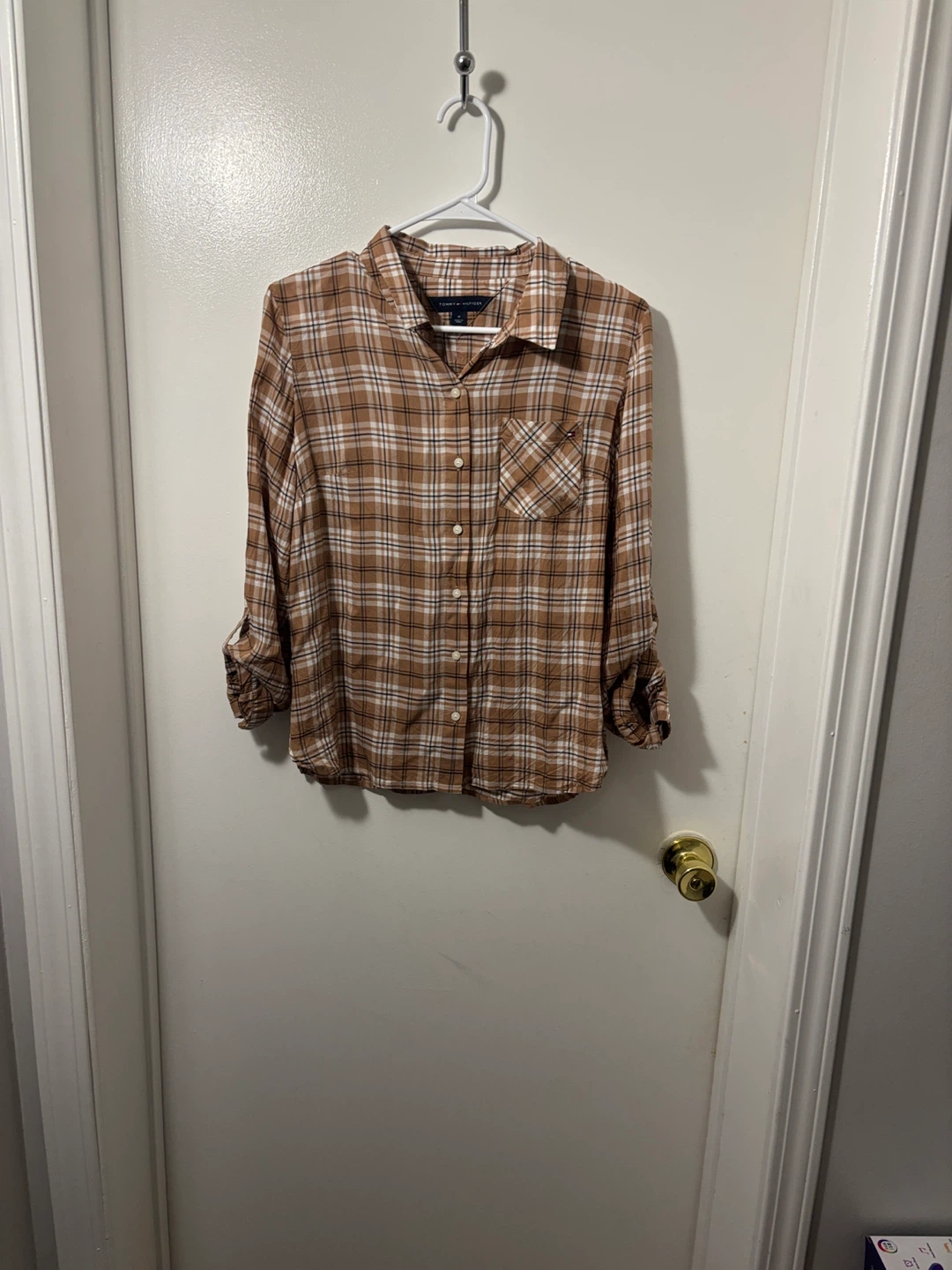Tommy Hilfiger Brown Plaid Shirt