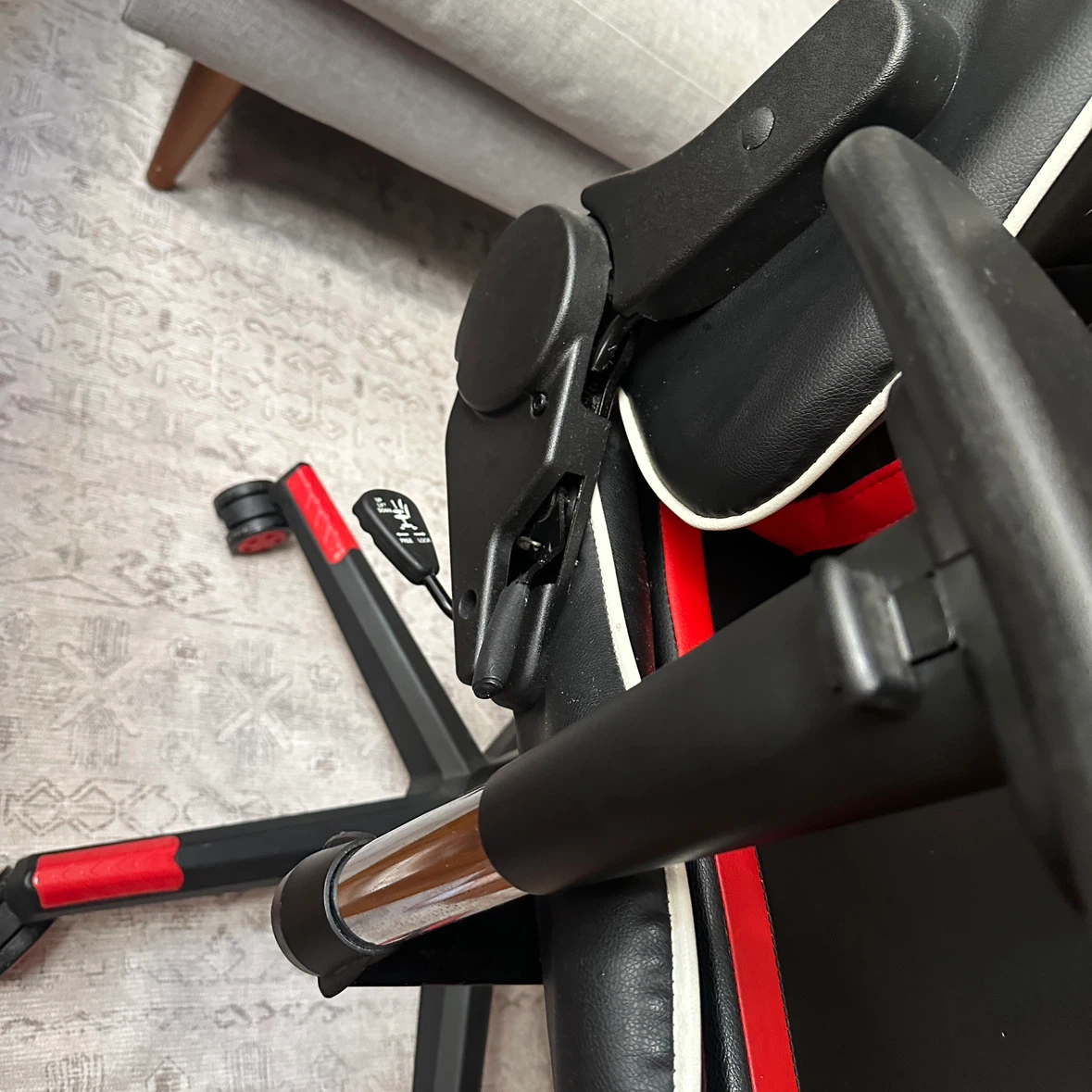 Black, Red, and White Gaming Chair - photo 5