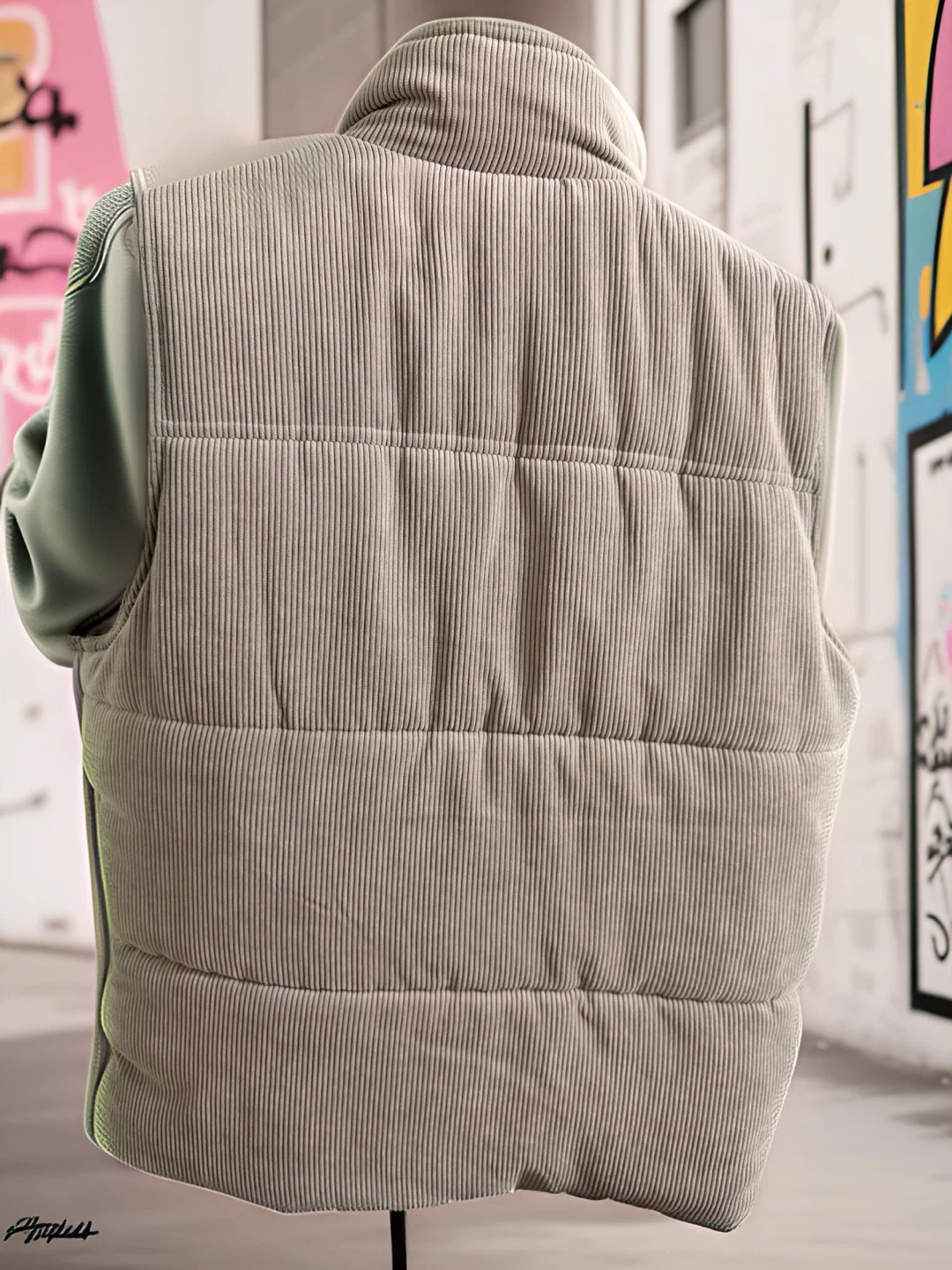Only & Sons Beige Corduroy Puffer Vest - photo 2