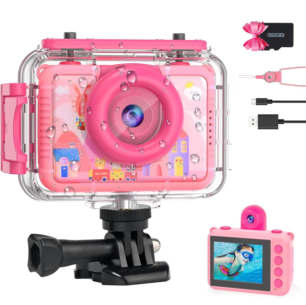 IP68 Waterproof Kids Digital Camera