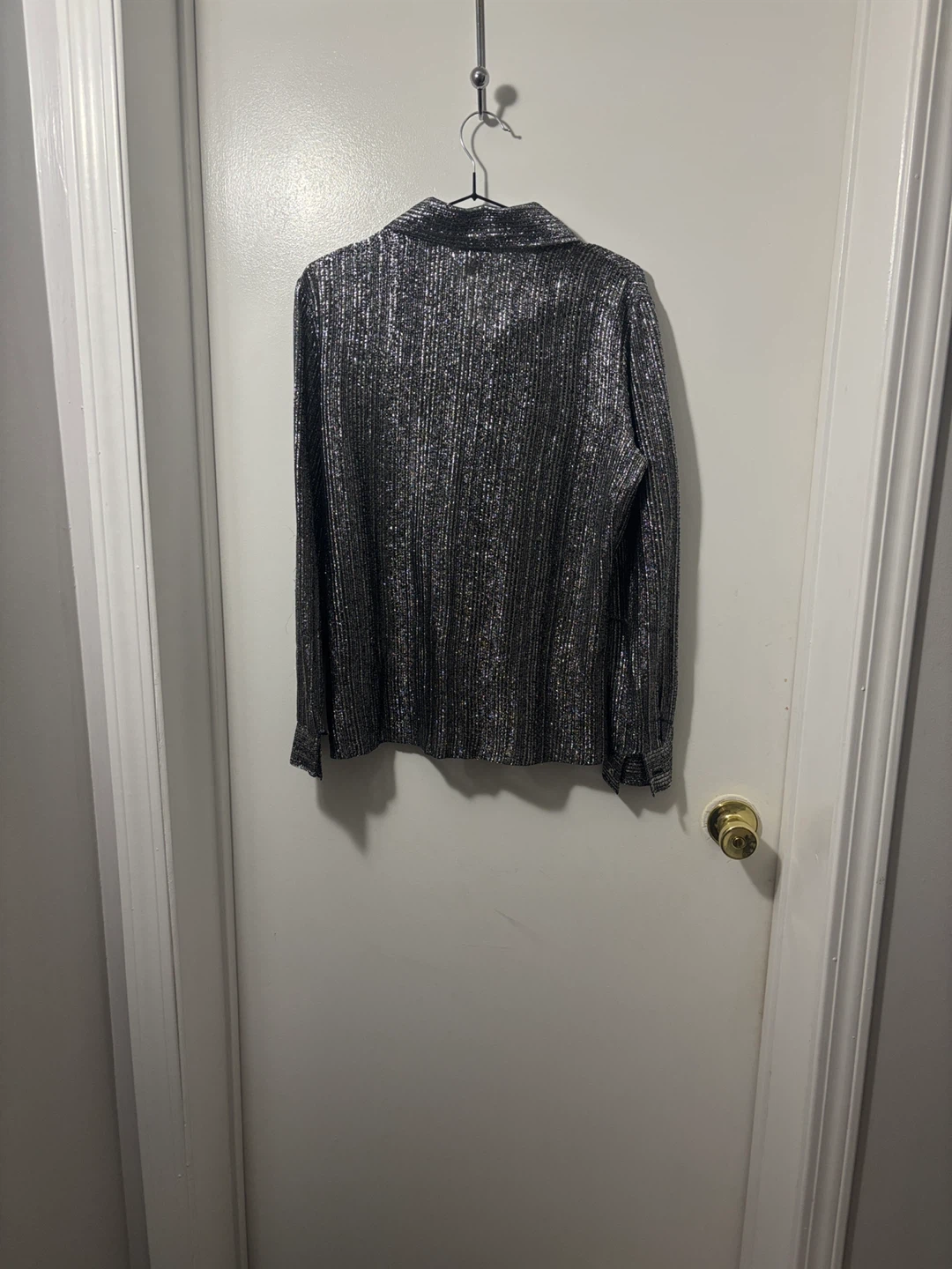 Vintage Dorothy Korby Silver Metallic Shirt - photo 3
