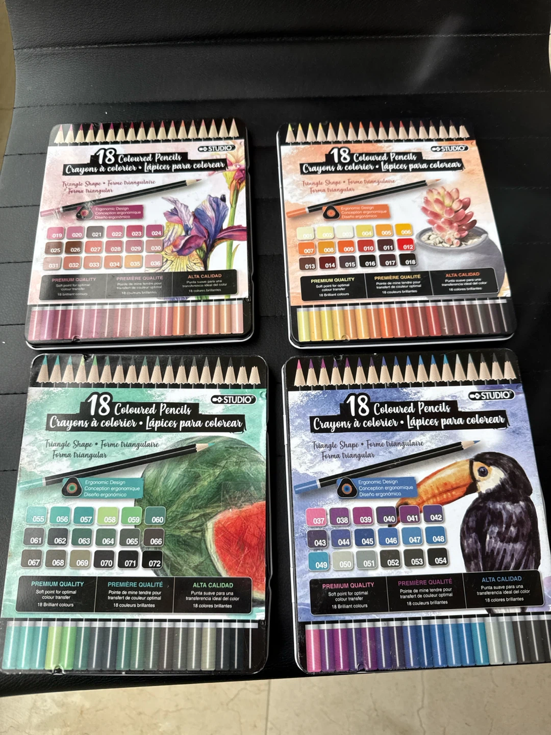 Studio Coloured Pencils - 4 Sets of 18