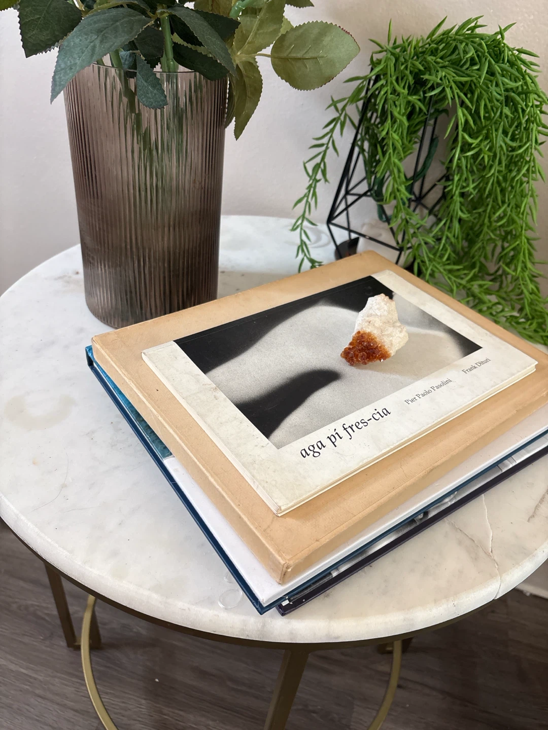 Round Marble Top Side Table