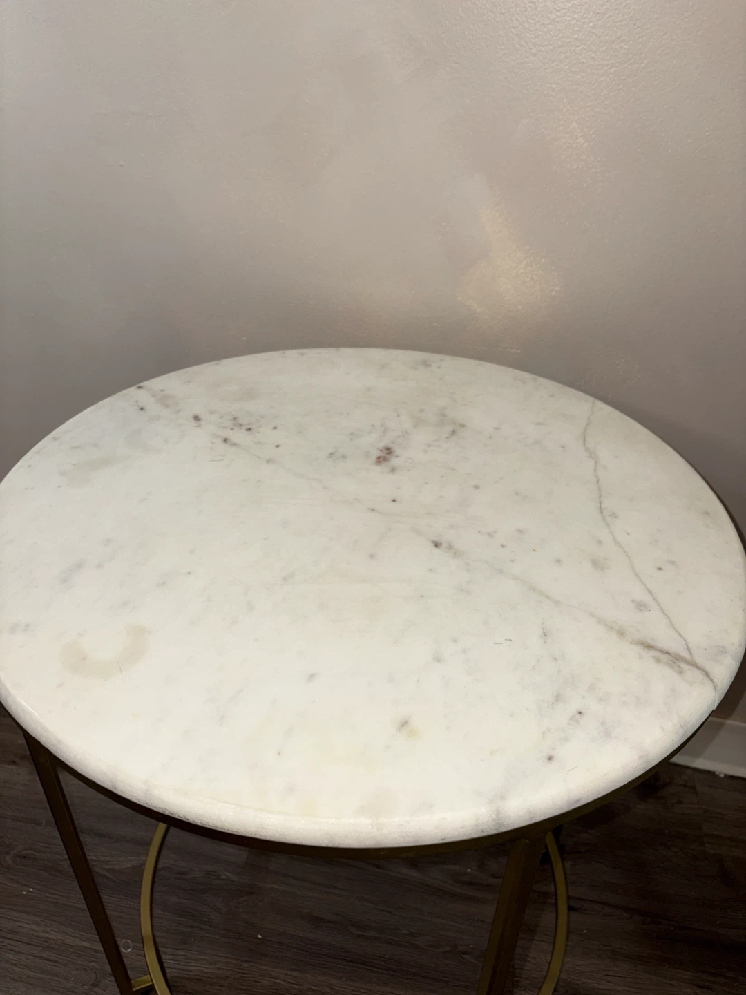 Round Marble Top Side Table - photo 3