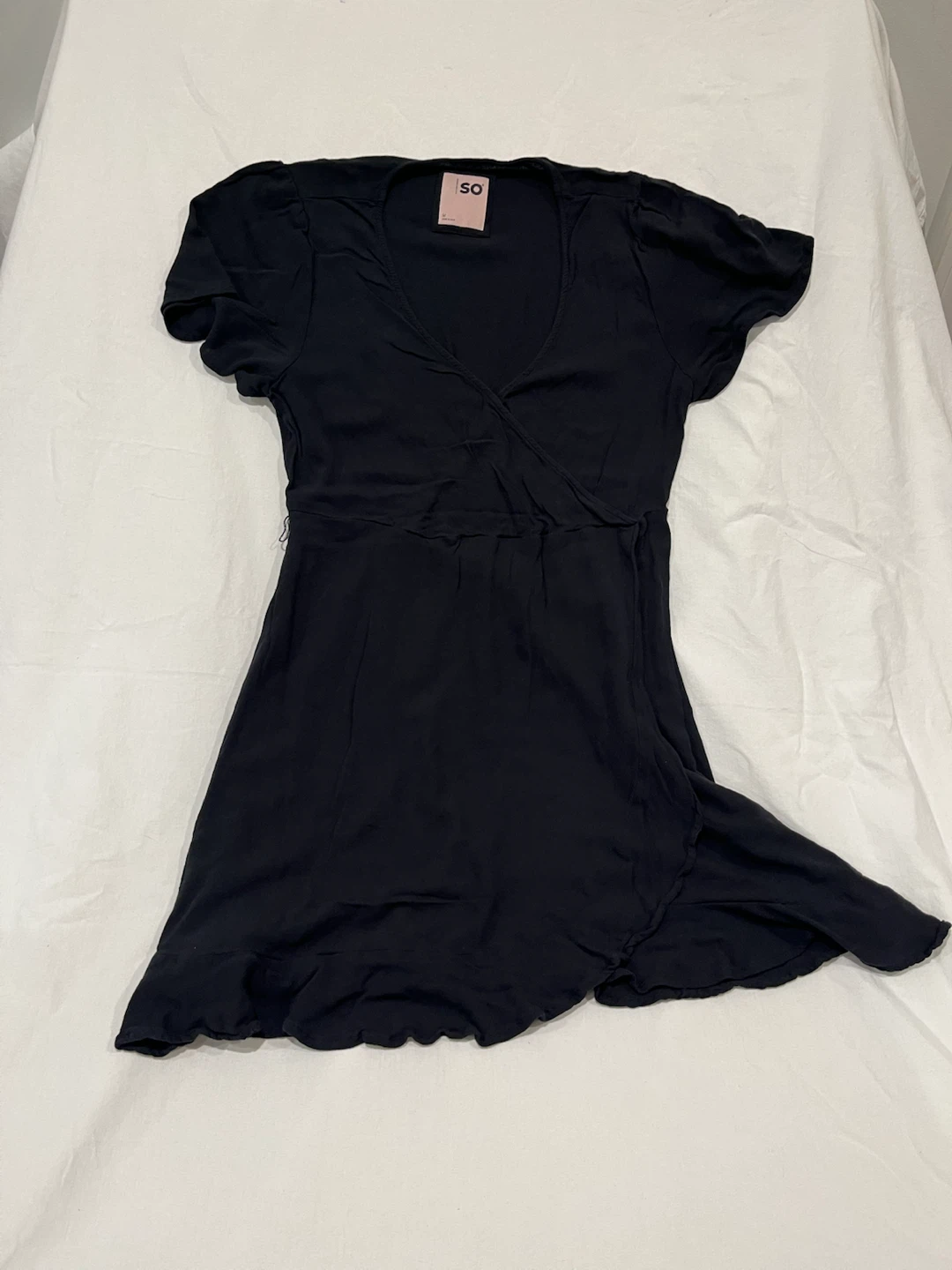 SO Black Wrap Mini Dress size M - photo 2