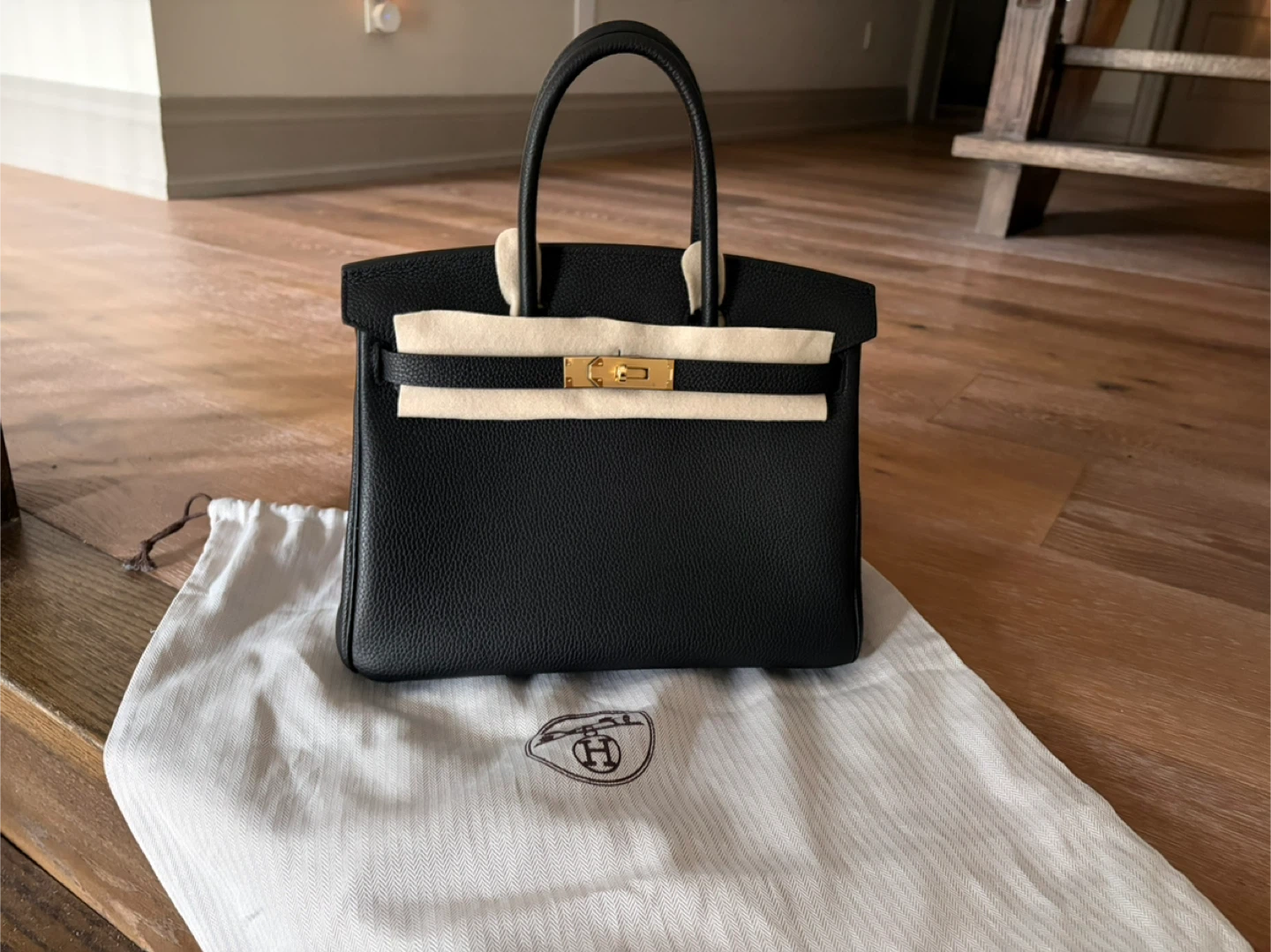 Hermès Birkin 30 Black Togo Leather