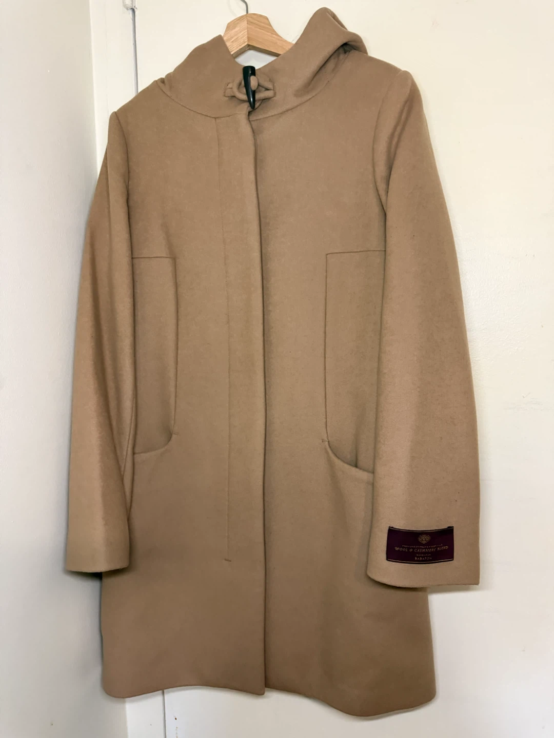 Babaton Hooded Wool and Cashmere Blend Coat