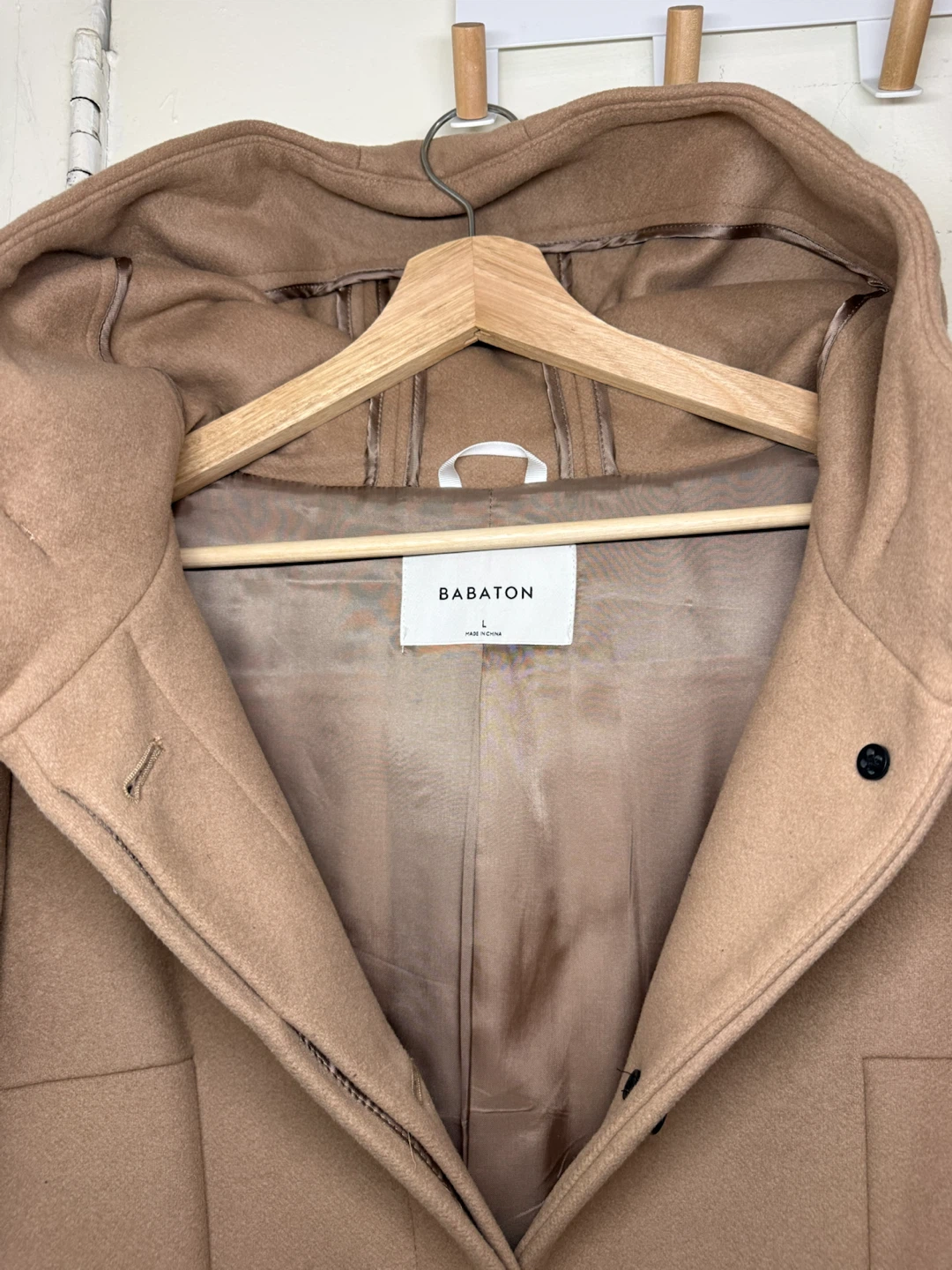 Babaton Hooded Wool and Cashmere Blend Coat - photo 3