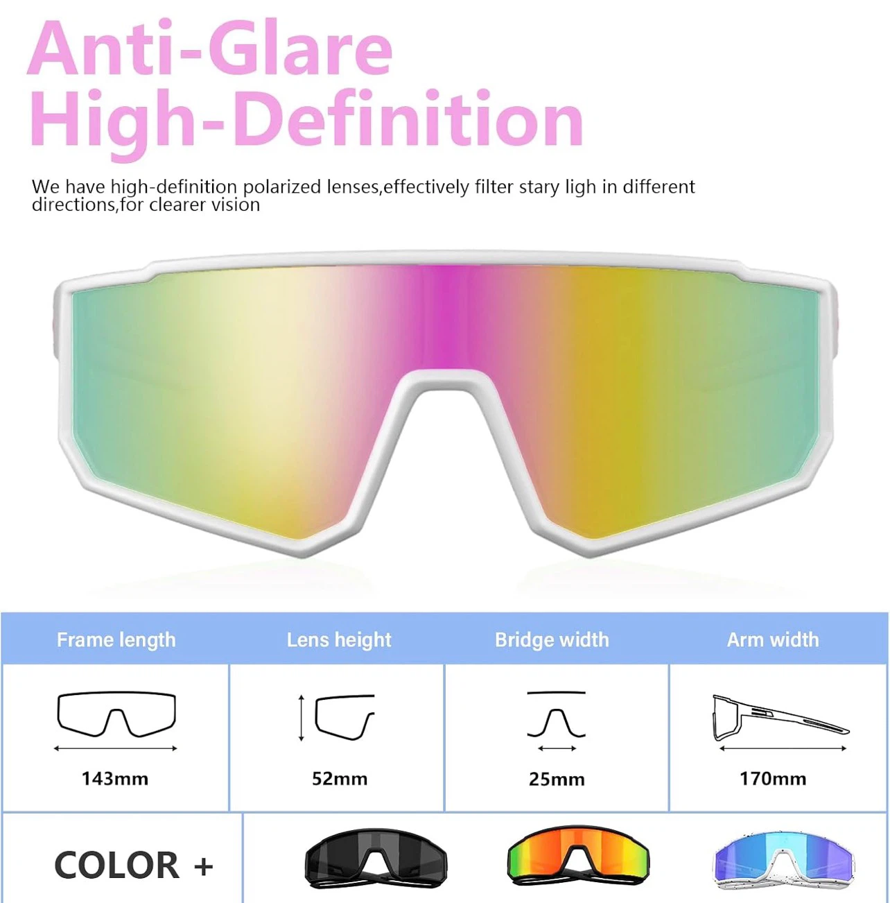 Sporty Polarized Sunglasses with UV400 Protection - photo 4