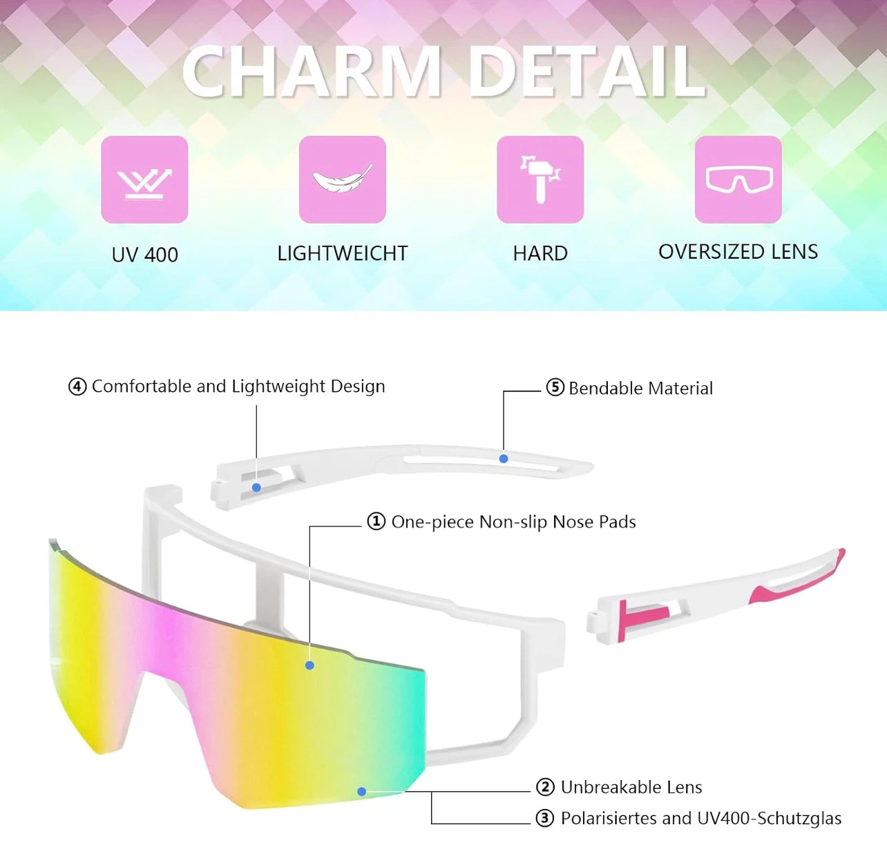 Sporty Polarized Sunglasses with UV400 Protection - photo 5