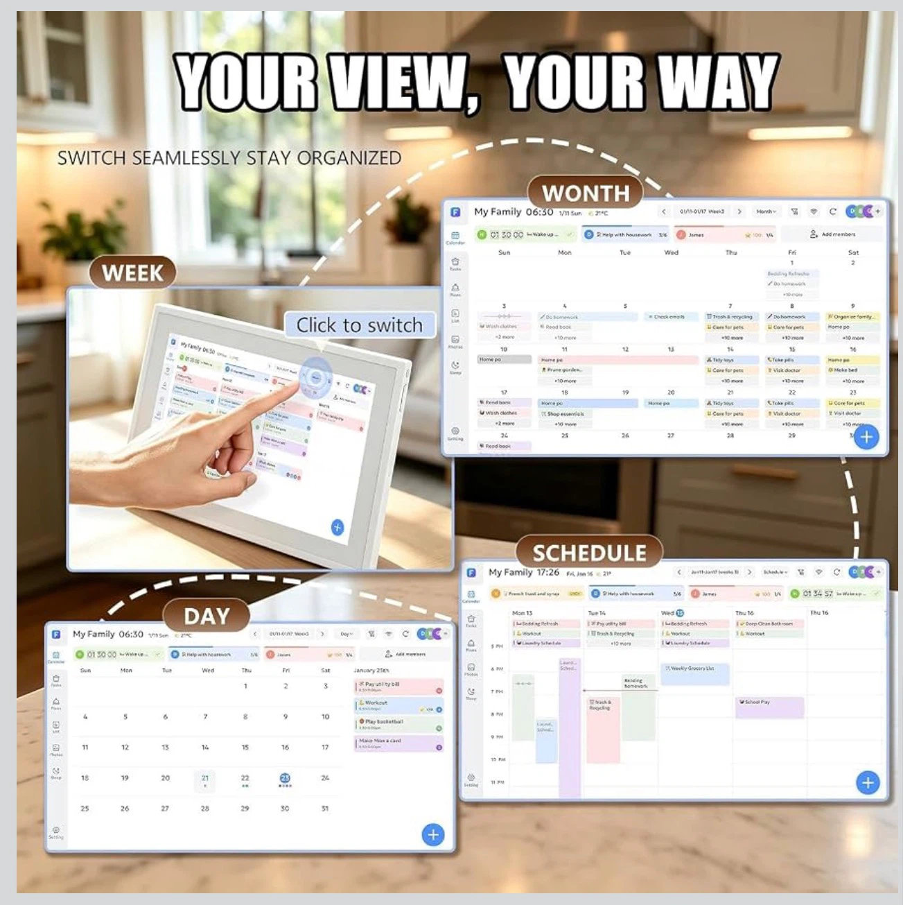 Digital Calendar 32GB with Touch Screen, Fotocube 15.6 inch - photo 2