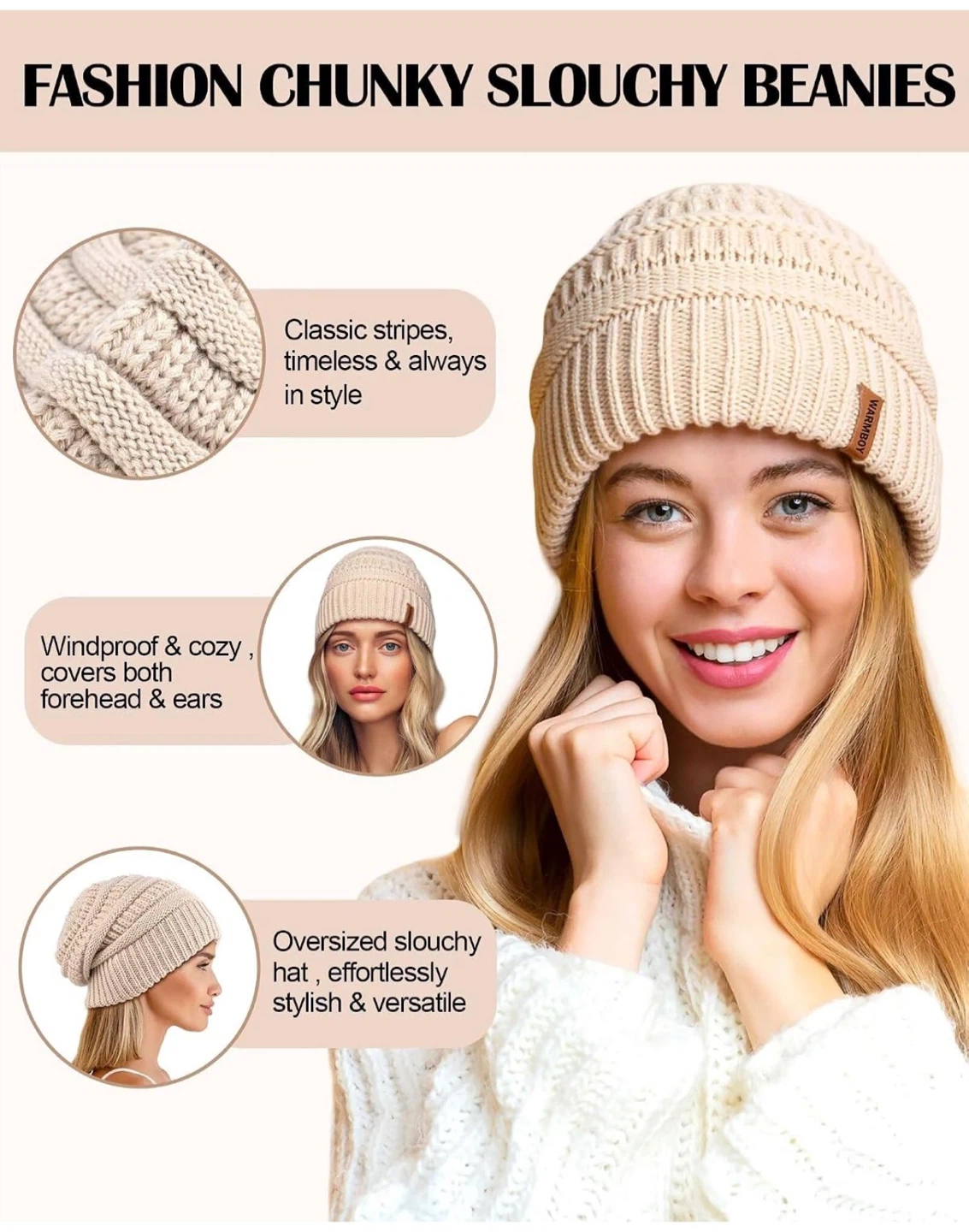 Satin-Lined Ribbed Beanie - photo 4