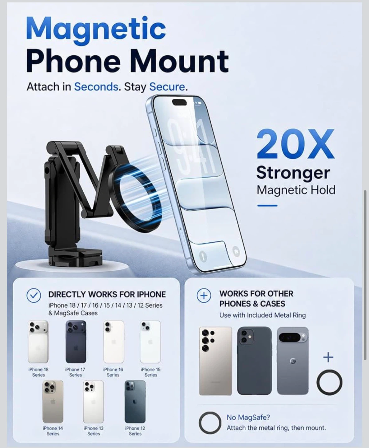 Magnetic Foldable Phone Mount - photo 3