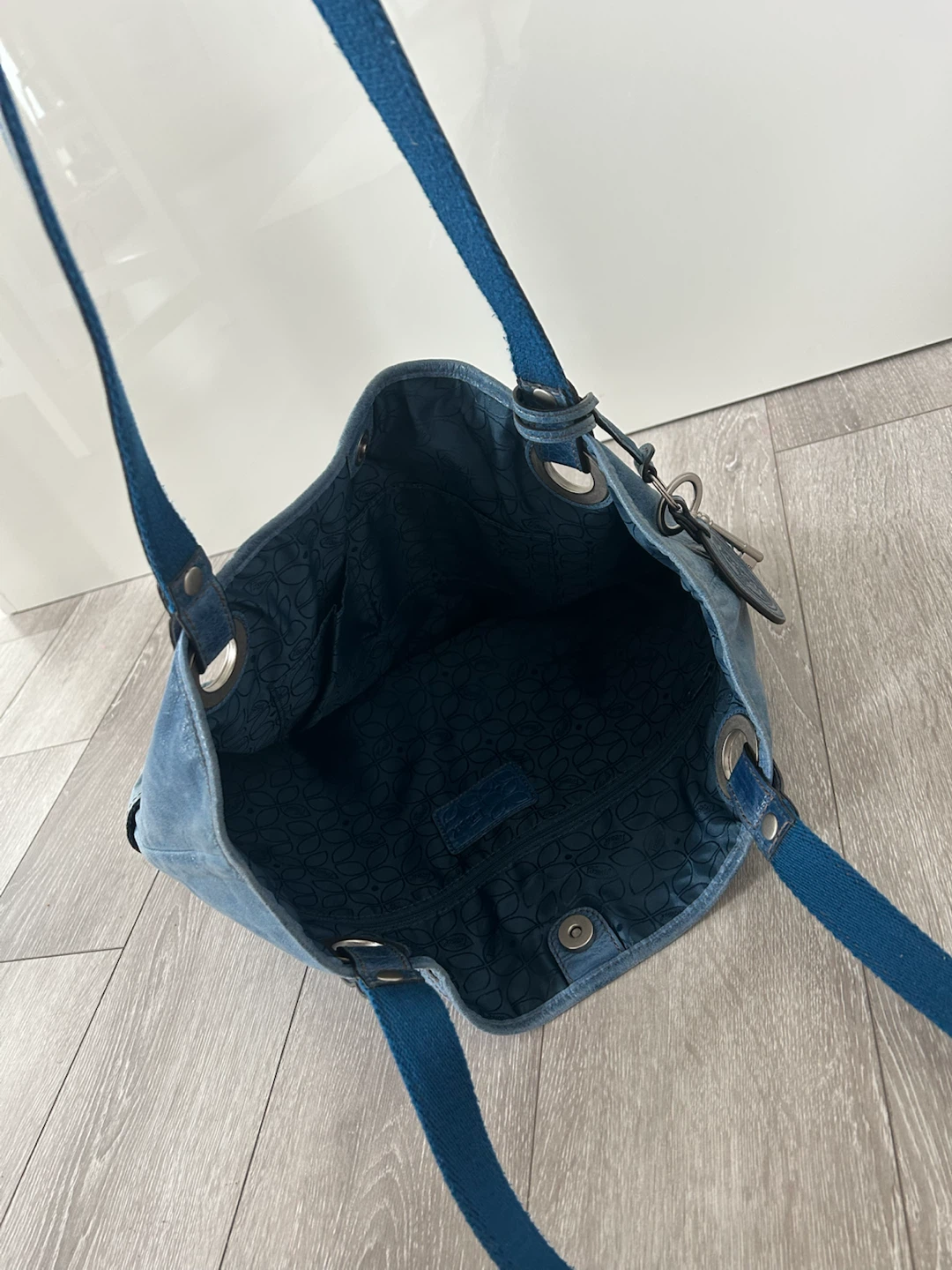 Fossil Blue Leather Shoulder Bag - photo 4