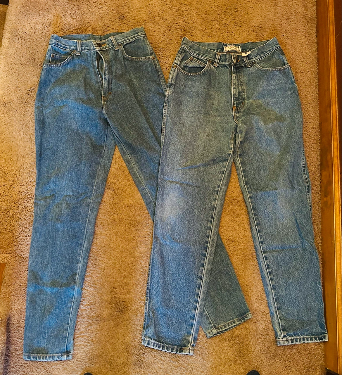 Two Pairs of Size 9 Blue Jeans
