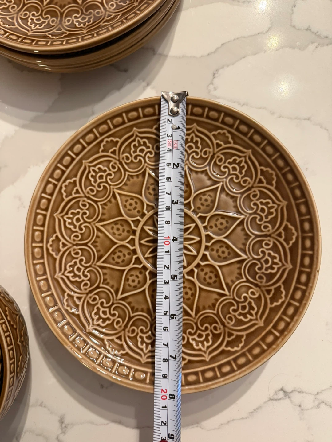 Bouclair Set of Brown Ceramic Bowls and Plates - photo 5