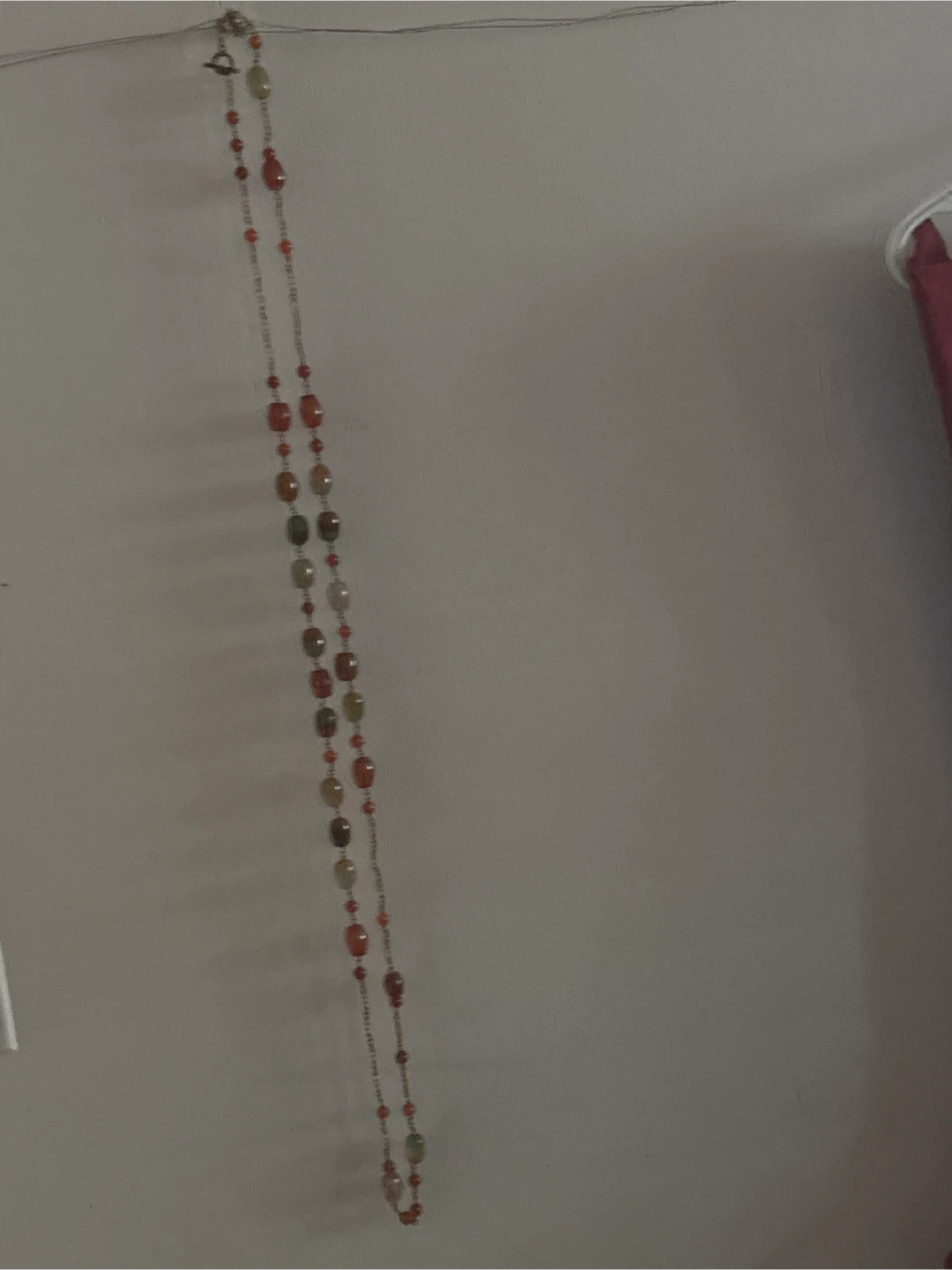 Vintage Glassy Beaded Statement Necklace -