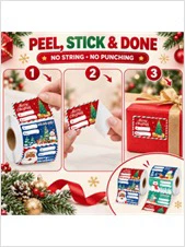 Christmas Gift Tag Stickers - photo 2