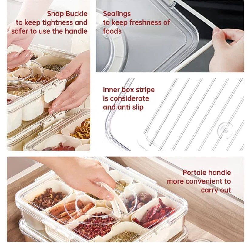 New Divided Serving Tray with Lid,Snack Box - photo 3