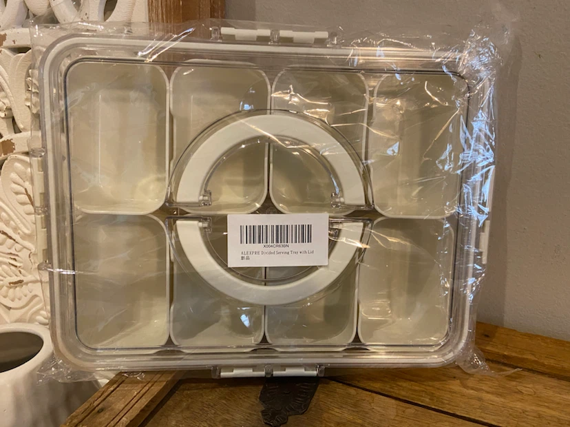 New Divided Serving Tray with Lid,Snack Box - photo 5
