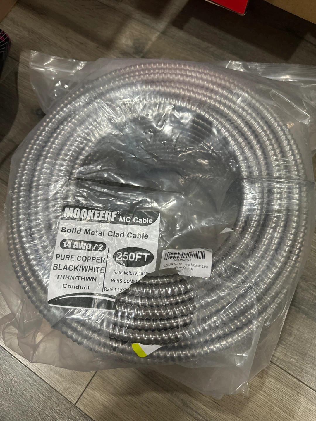 MOOKEERF 14/2 MC Cable with Ground - 250FT Pure Copper - photo 5