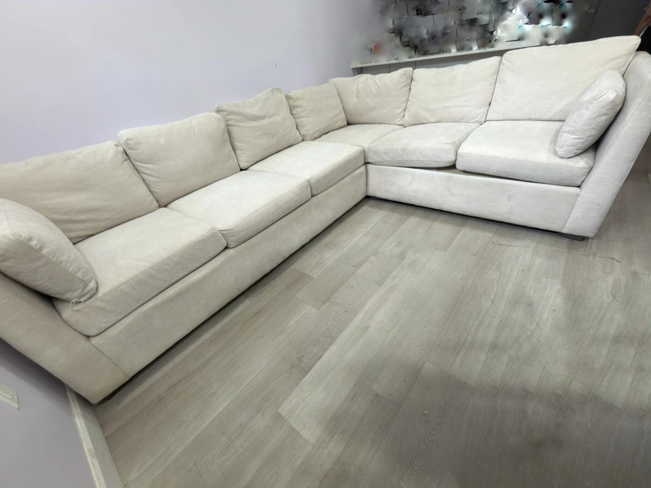 Large Off-White Sectional Sofa