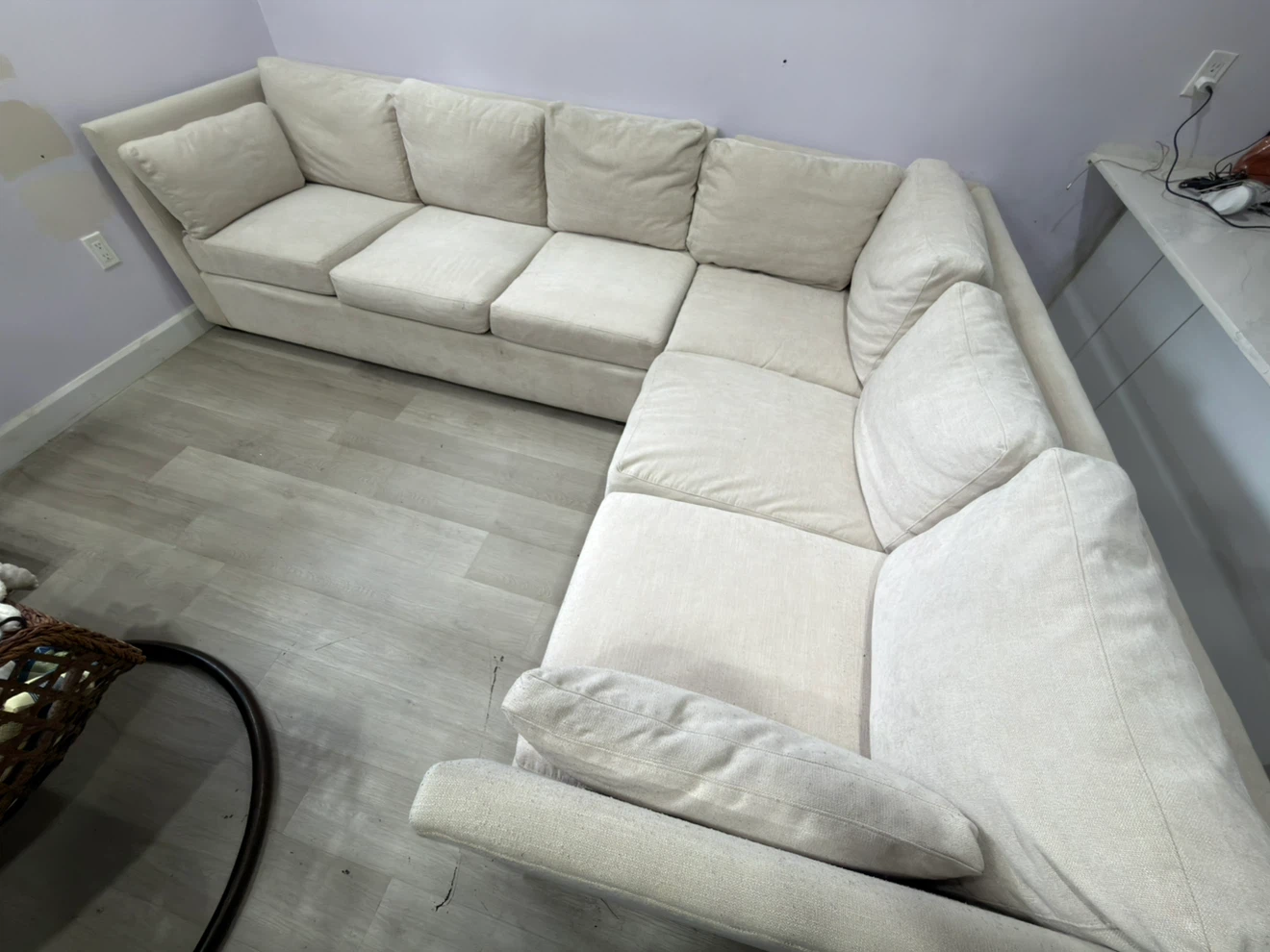 Large Off-White Sectional Sofa - photo 3