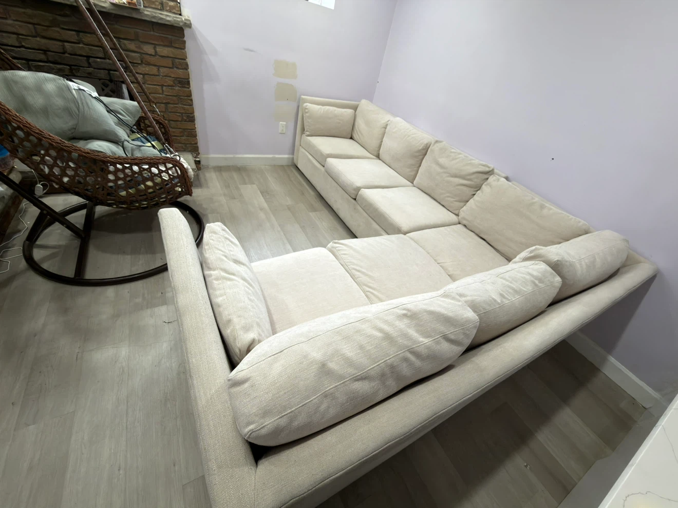 Large Off-White Sectional Sofa - photo 4