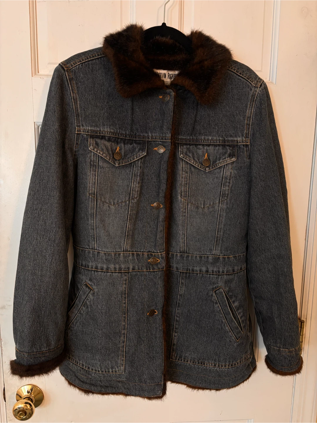 Marvin Richards Denim & Faux Fur Penny Lane Jacket, Size M - photo 2