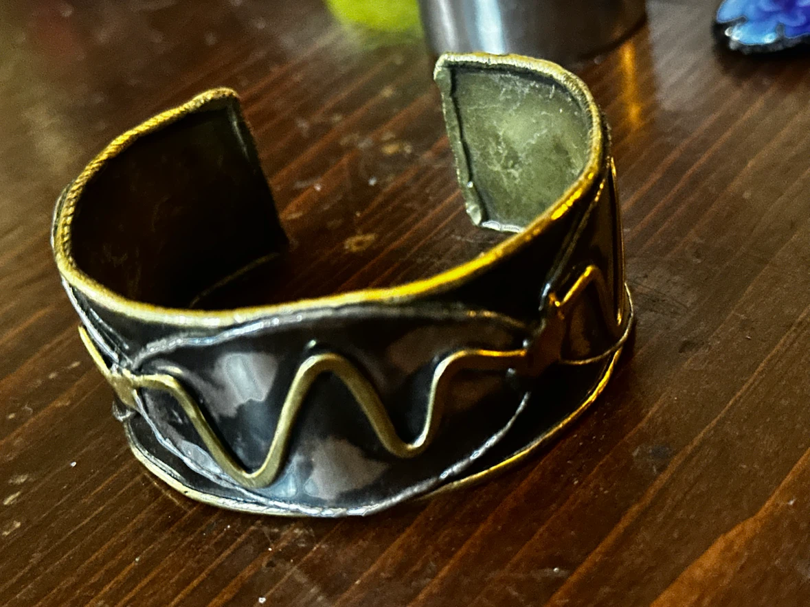 Vintage Authentic African Metal Cuff - photo 2