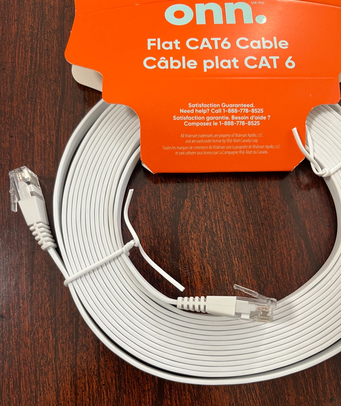 Onn. Flat CAT6 Cable 14 ft - photo 2