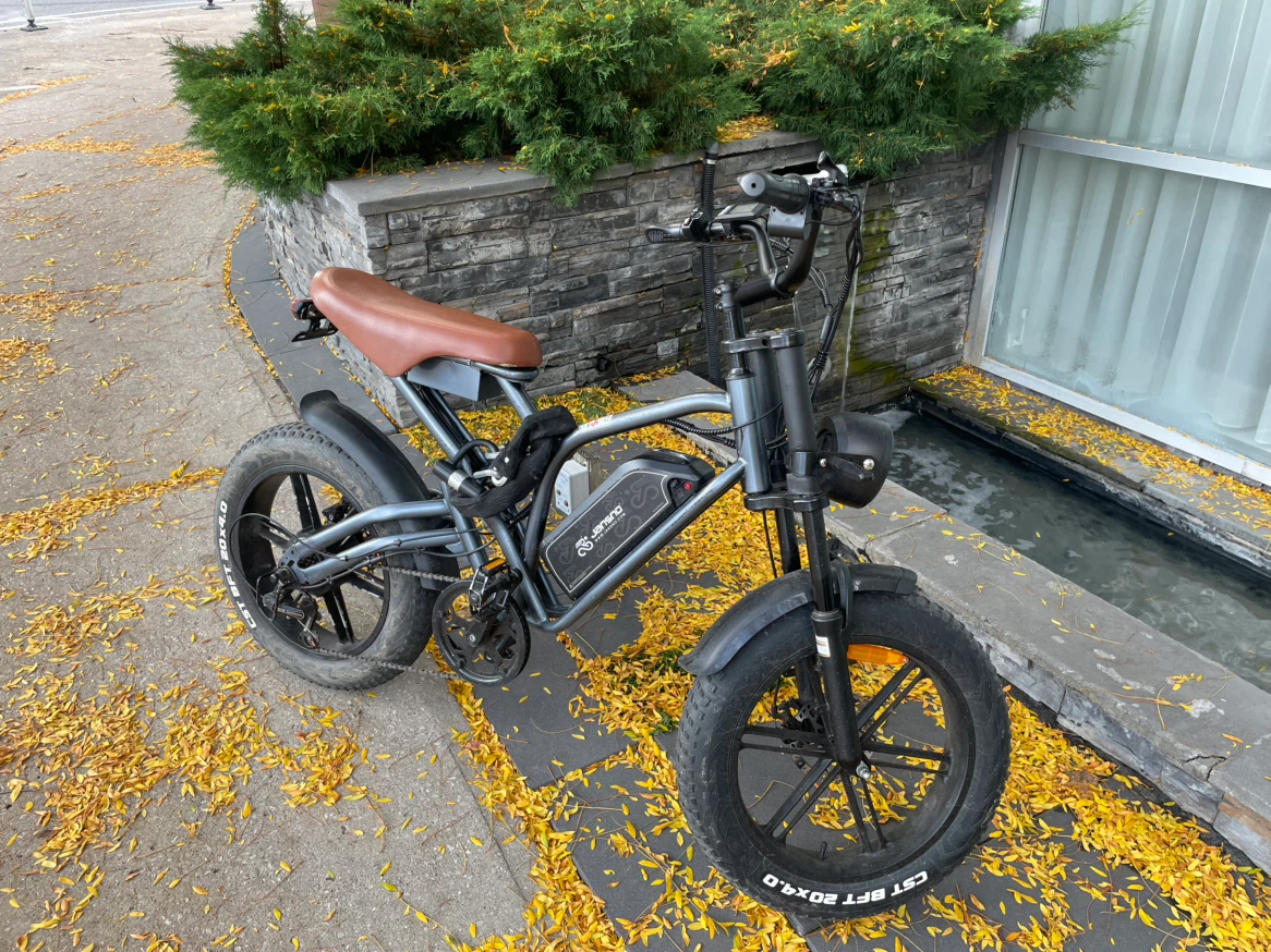 Electric bike with fat tires (no pedaling needed)