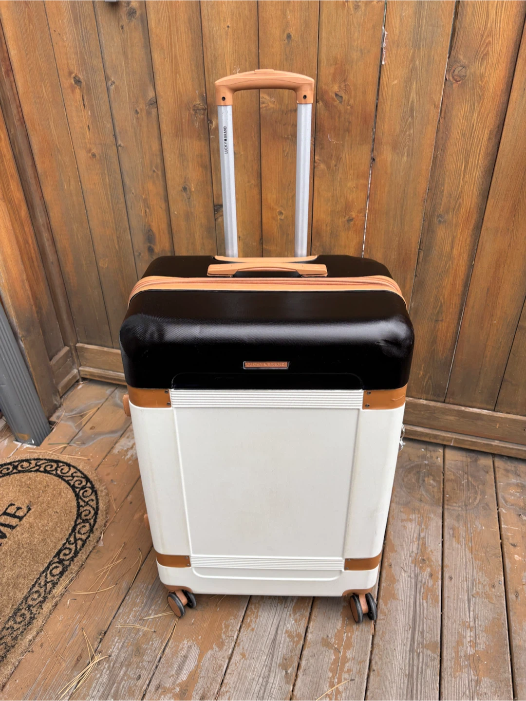 Large Check in Lucky Brand Rolling Luggage - photo 2