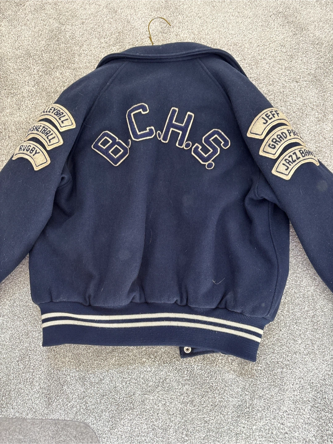 Vintage First Line Varsity Letterman Jacket - photo 2