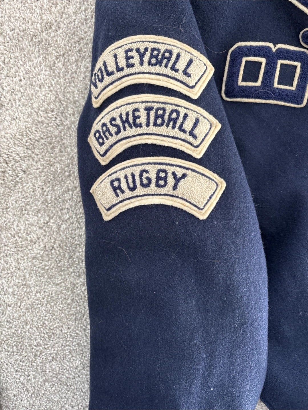 Vintage First Line Varsity Letterman Jacket - photo 3
