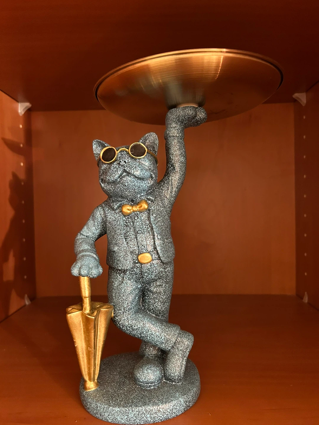 LSFYYDS Dog Butler Statue with Tray