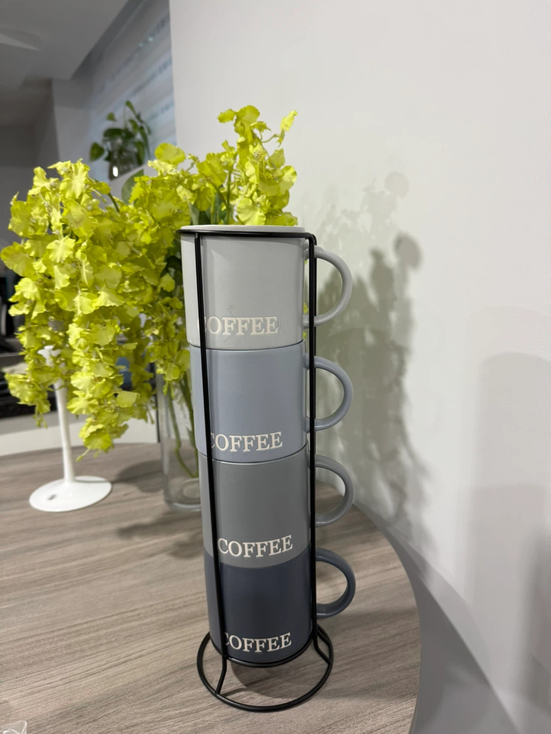 Stackable Coffee Mug Set with Stand