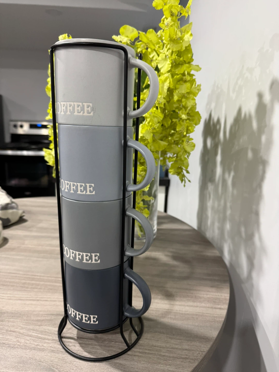 Stackable Coffee Mug Set with Stand - photo 2