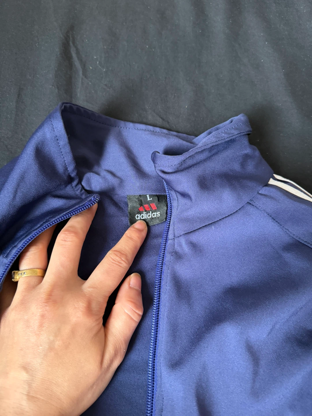 Adidas Navy Blue Track Jacket - photo 3