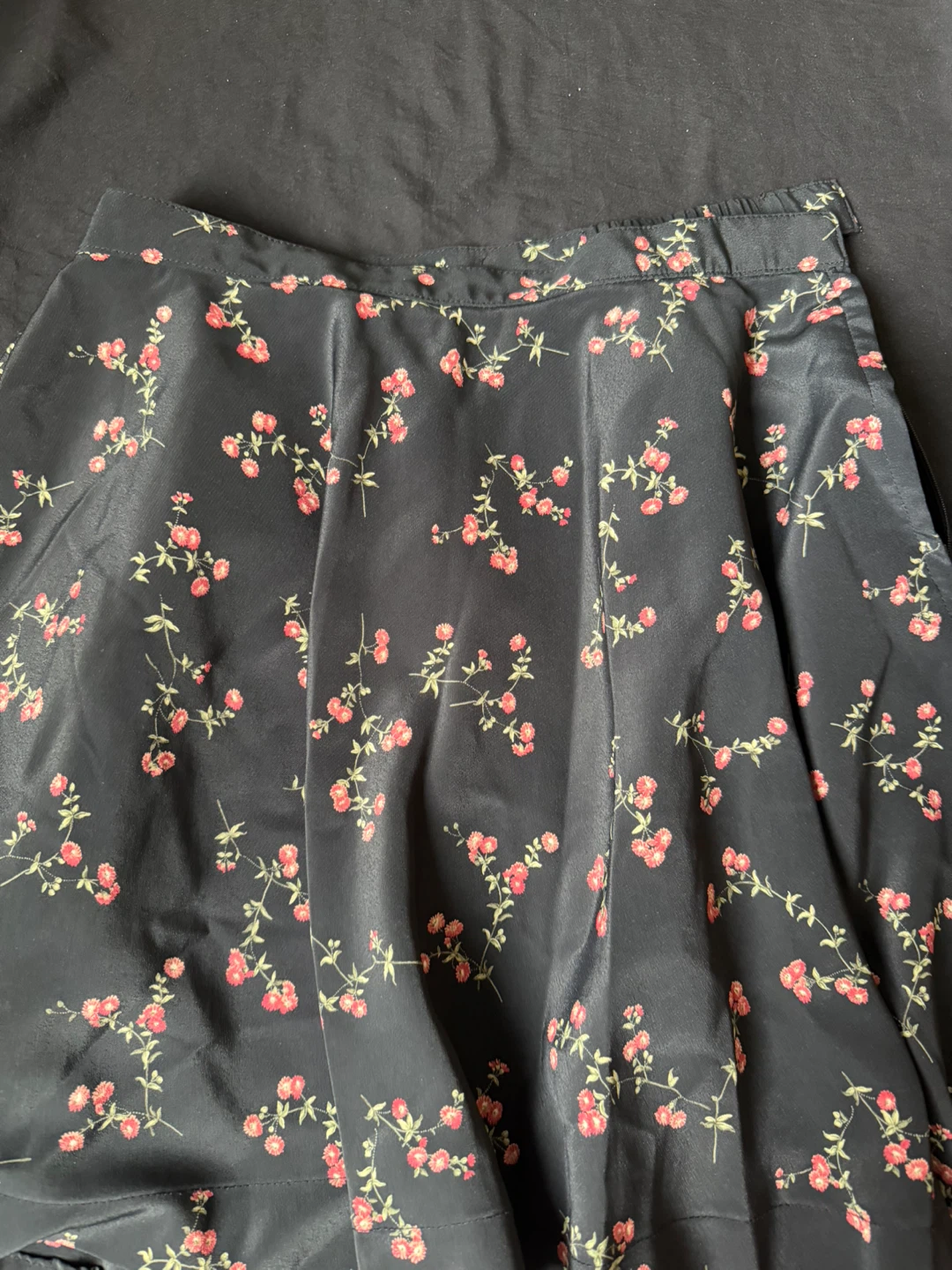 Black floral print skirt - photo 2