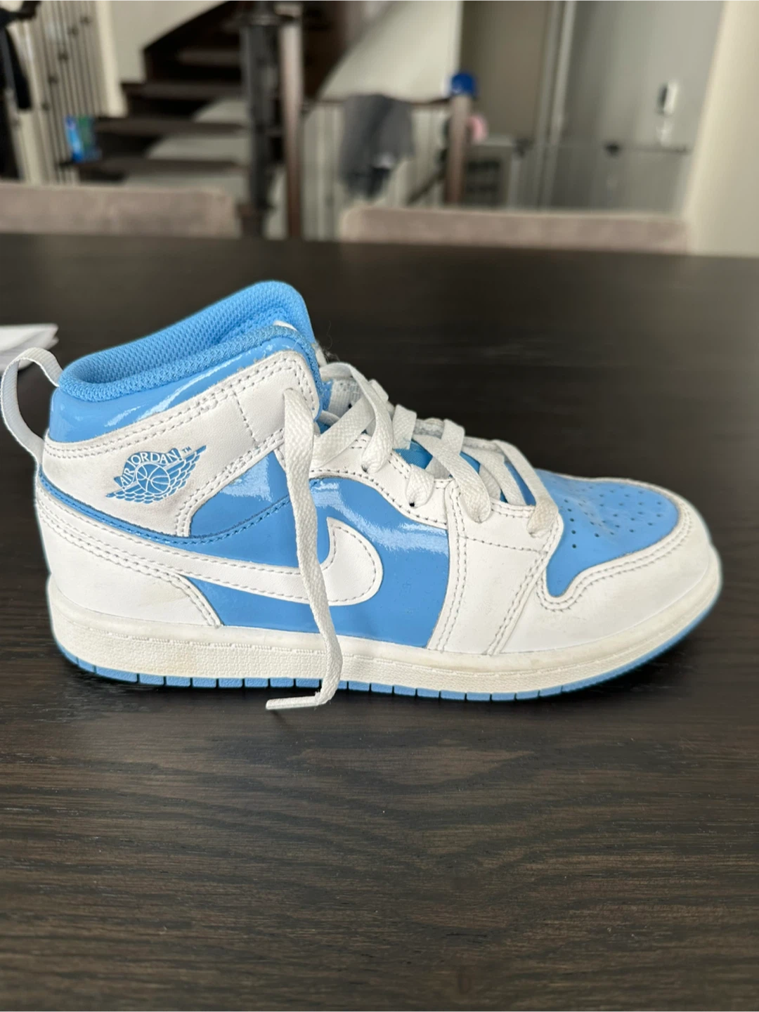 Nike Air Jordan 1 Mid UNC Kids Size 3Y - photo 2
