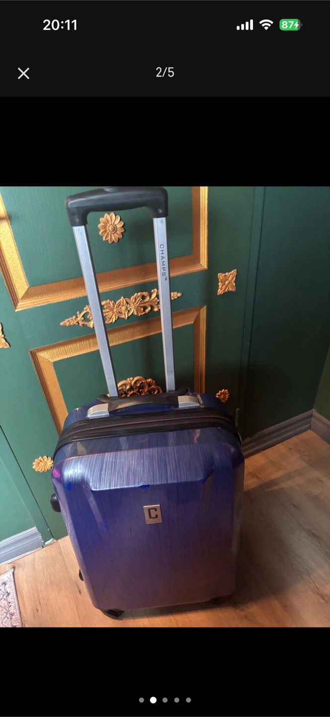 Medium Check in Champs Blue Hard-Shell  Suitcase - photo 2