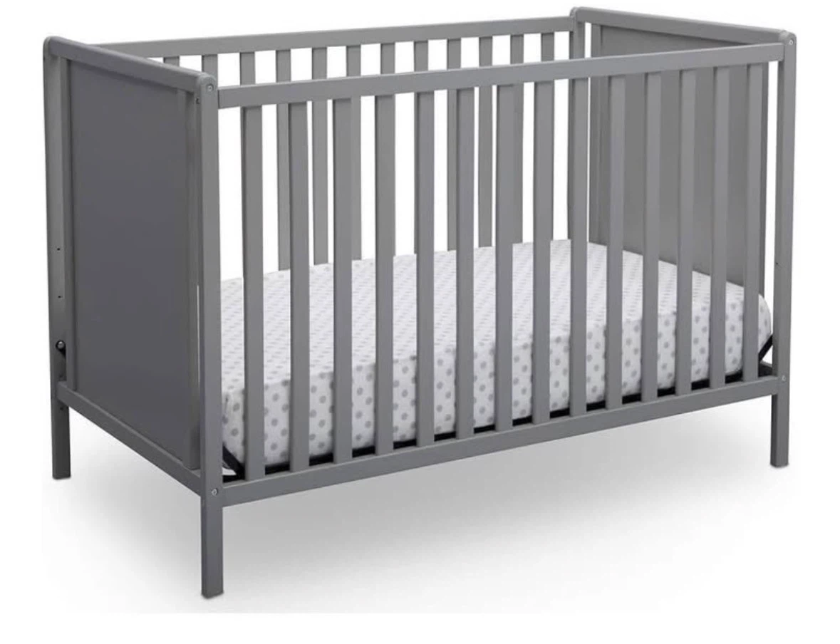 Grey Baby Crib