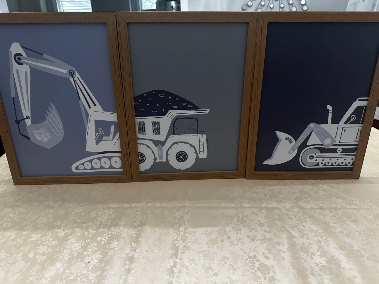 Set of 3 Construction Vehicle Wall Art Prints - photo 2