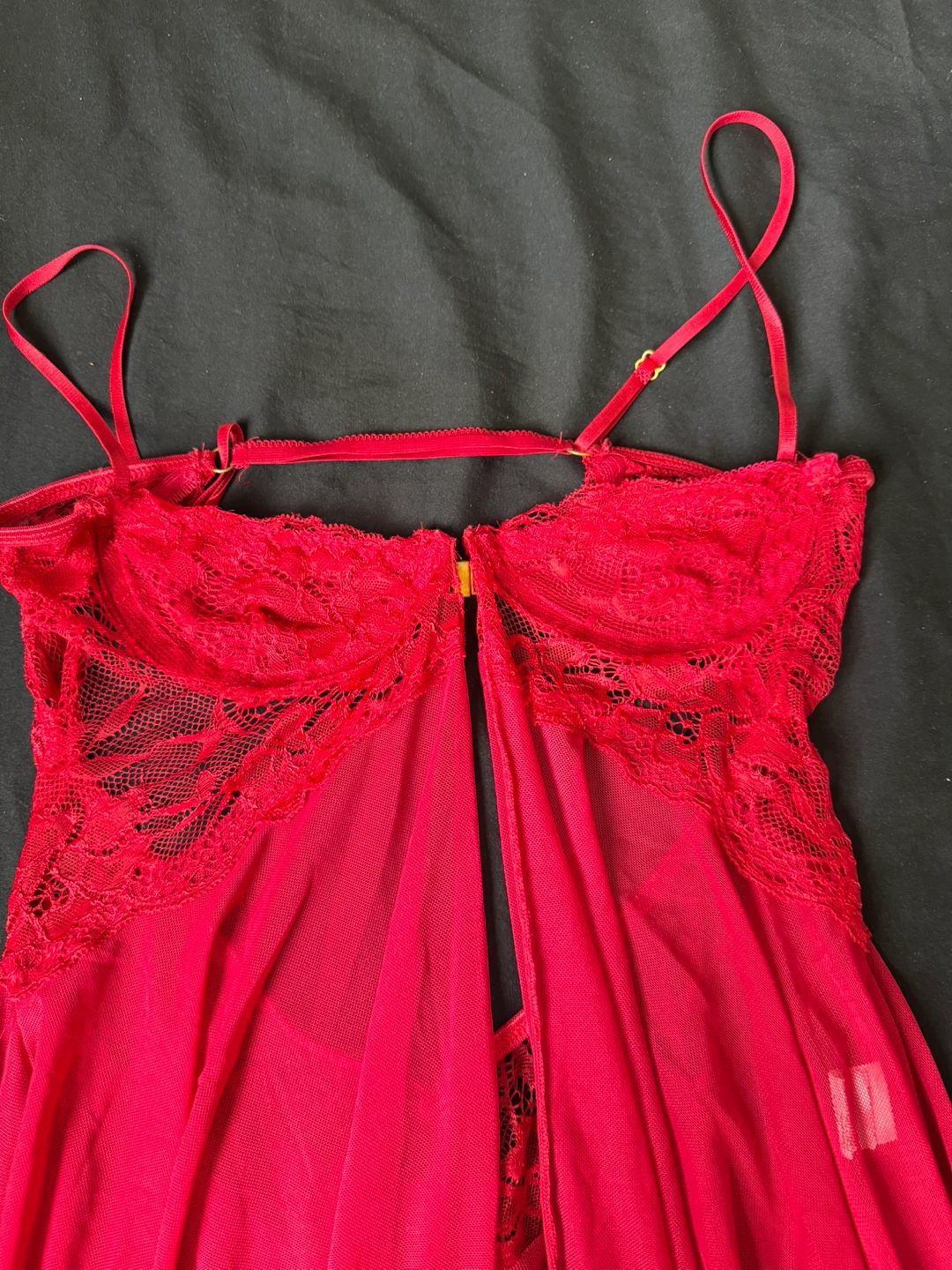 Red lace babydoll - photo 2