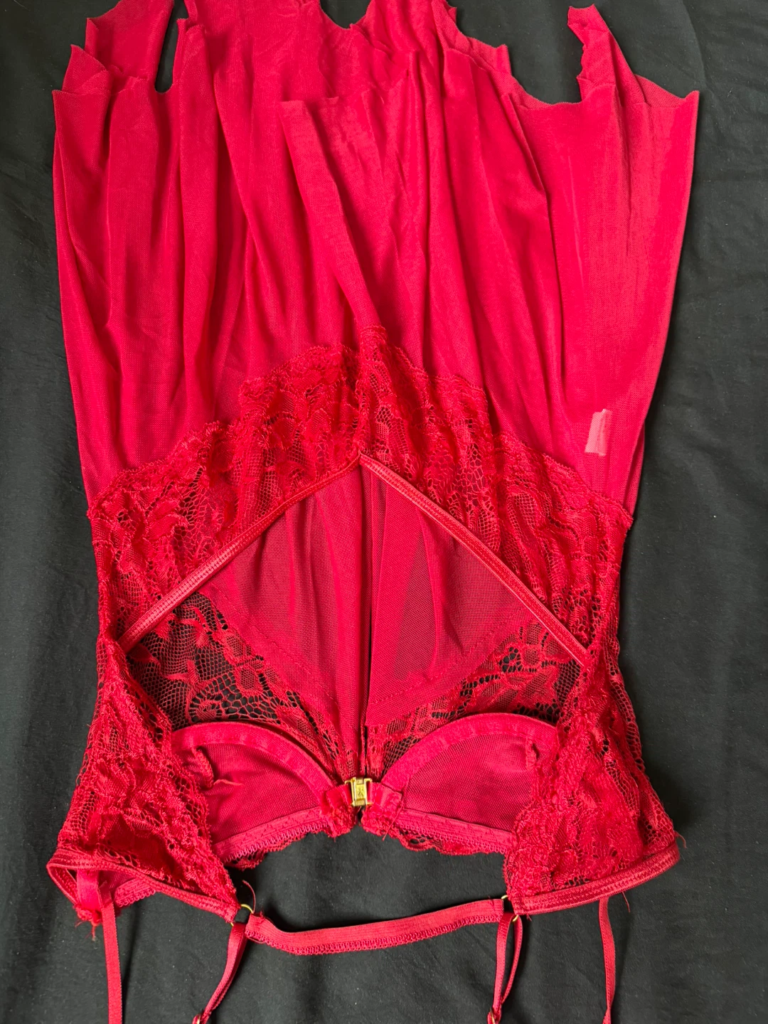 Red lace babydoll - photo 4