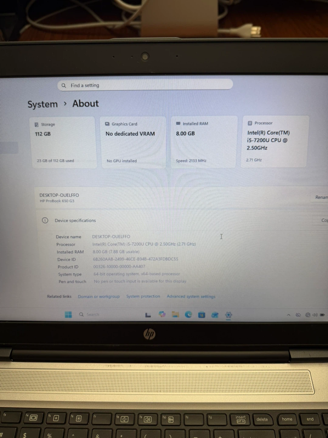HP Laptop 15.6 inch/8GB RAM/128GB SSD/Windows 11 - photo 3