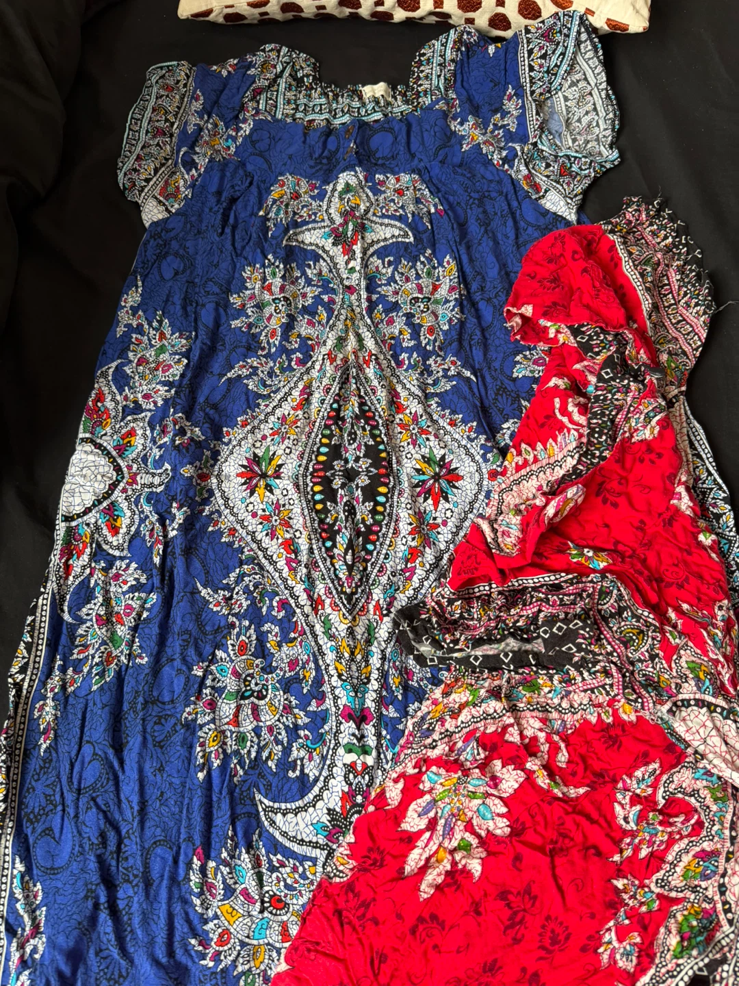 Two Paisley Print Short-Sleeve Dresses - photo 3