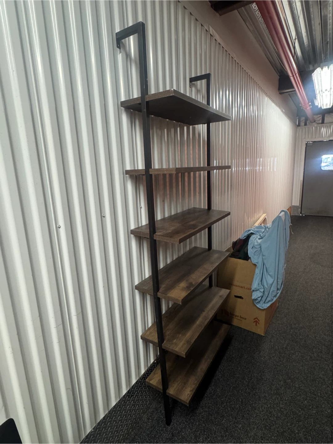 Industrial Style Wall-Mounted 5-Tier Bookshelf - photo 2