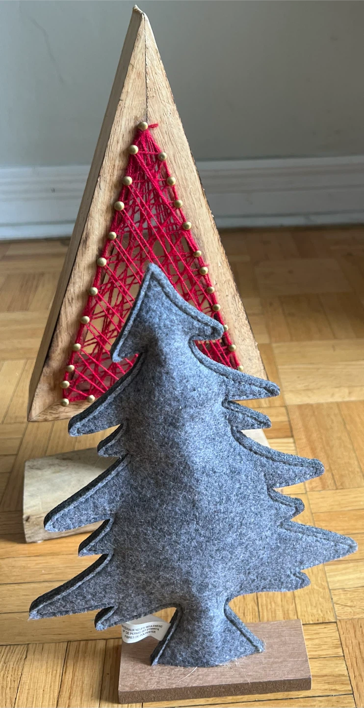 Set of Two Christmas Tree Tabletop Decorations - photo 2